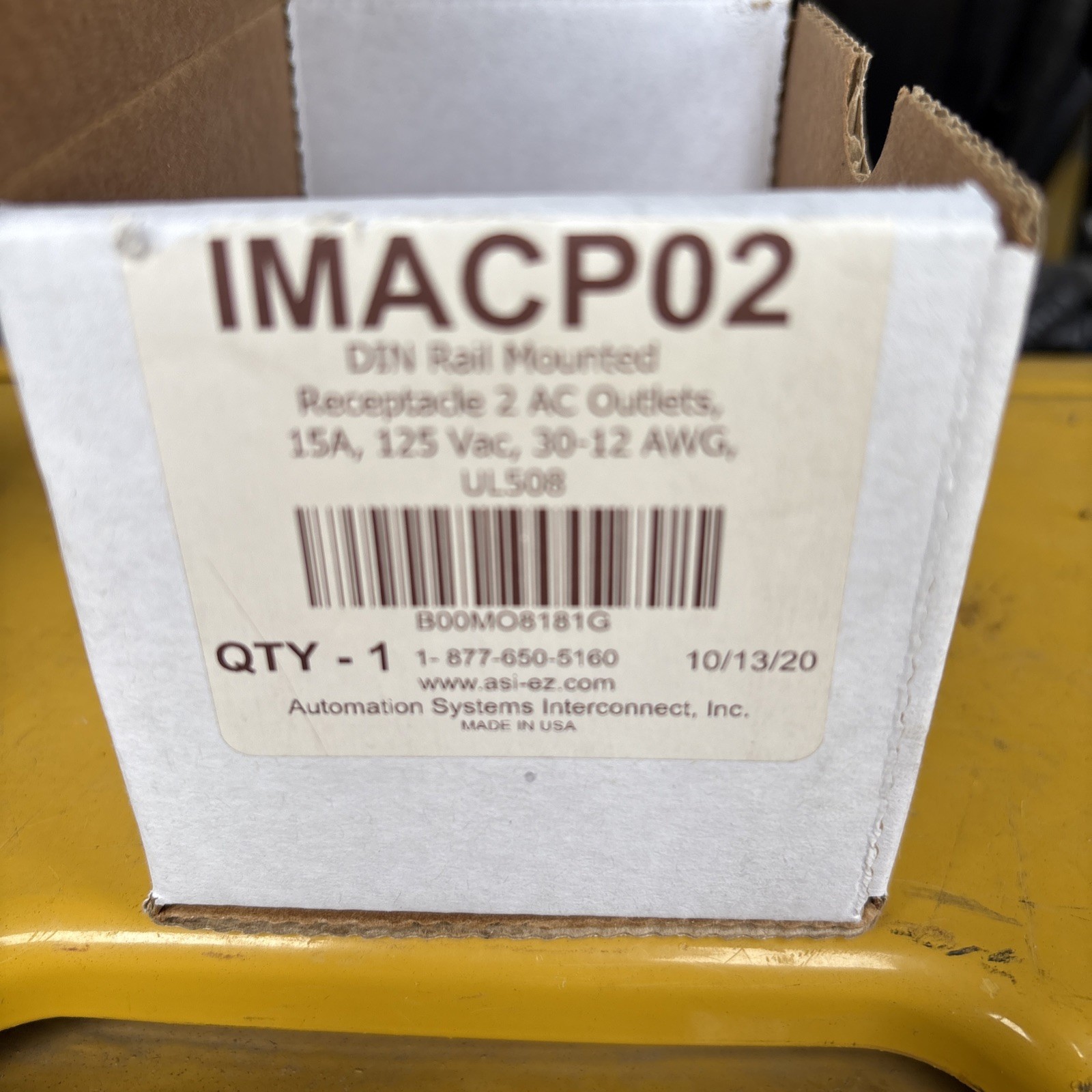 Asi Electronics IMACP02 Duplex AC Power Outlet FNOB