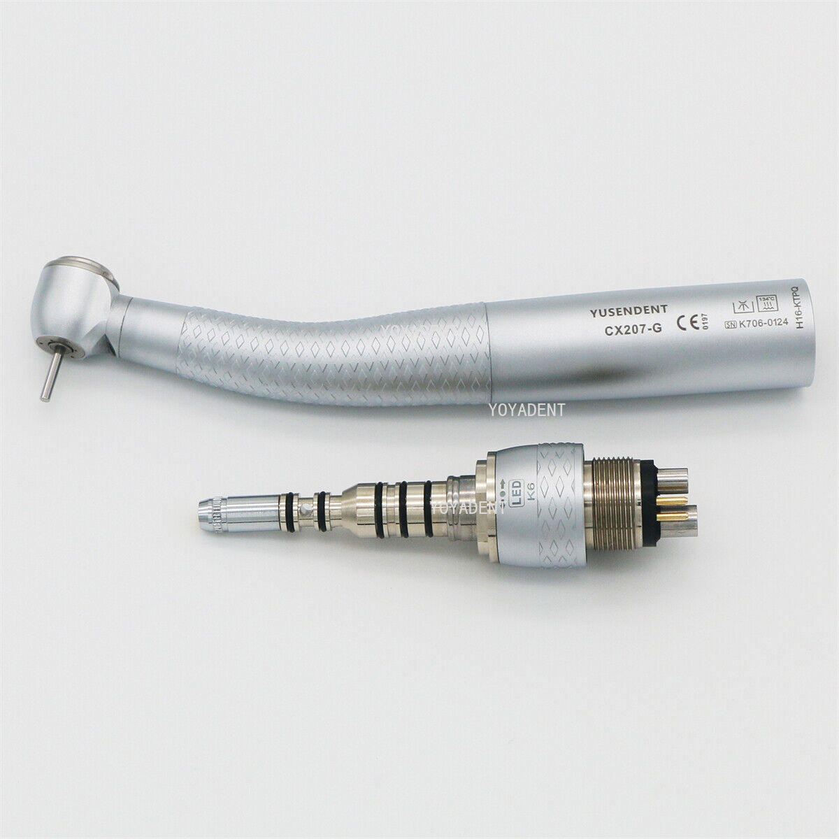 COXO Dental Turbine Fiber Optic High Speed Handpiece LED Coupler 6 Pin Fit KAVO