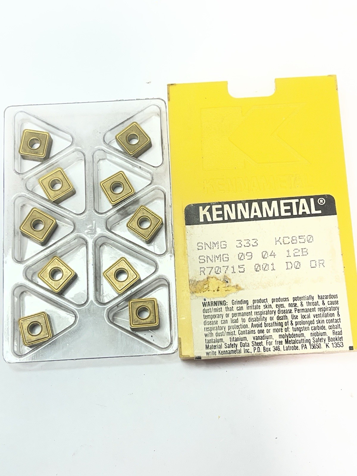 Kennametal SNMG333/ SNMG 090412B KC850 Carbide Turning Inserts Qty.10 (26MY615)