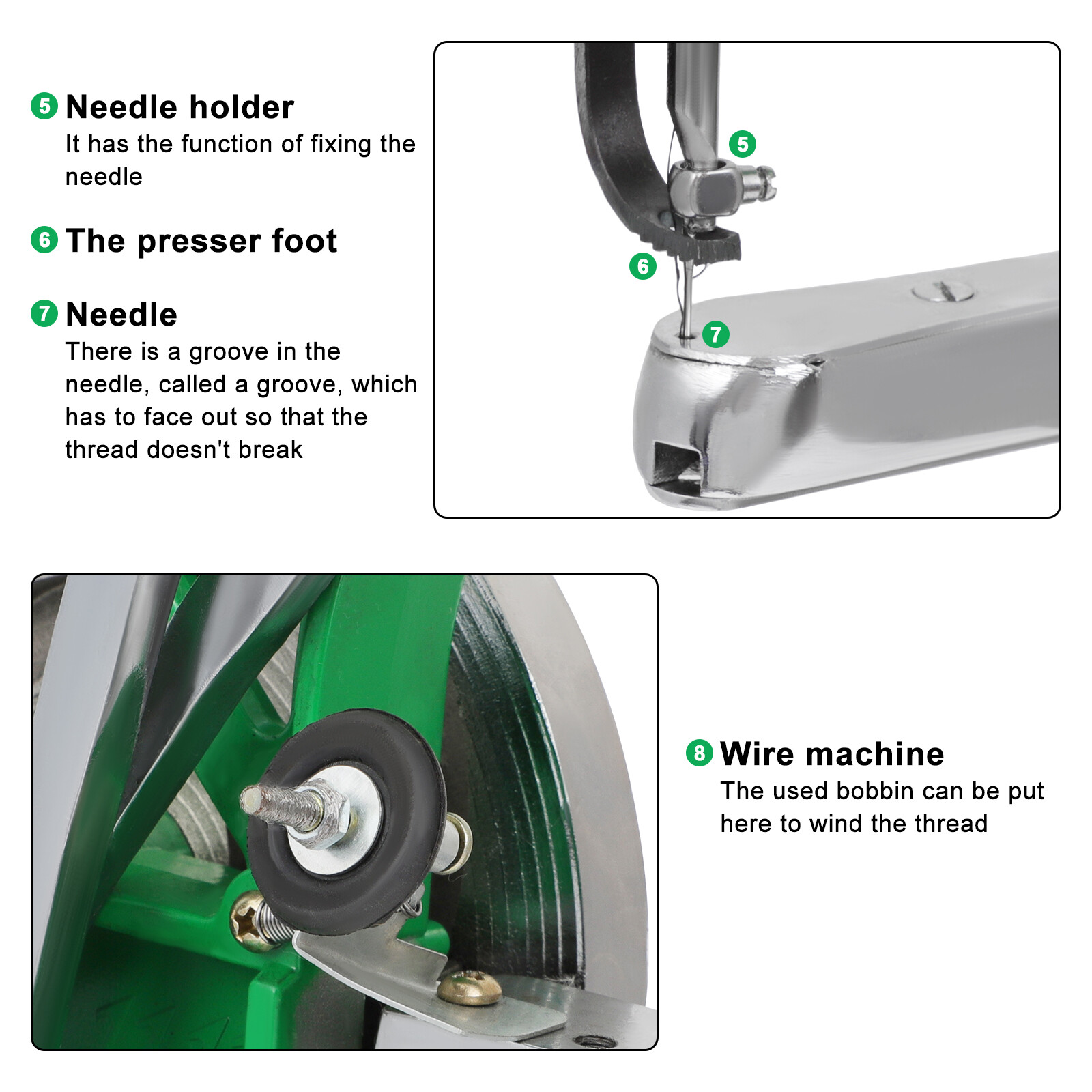 Shoe Repair Machine Making Sewing Hand Manual Leather/Cotton/Nylon Needle