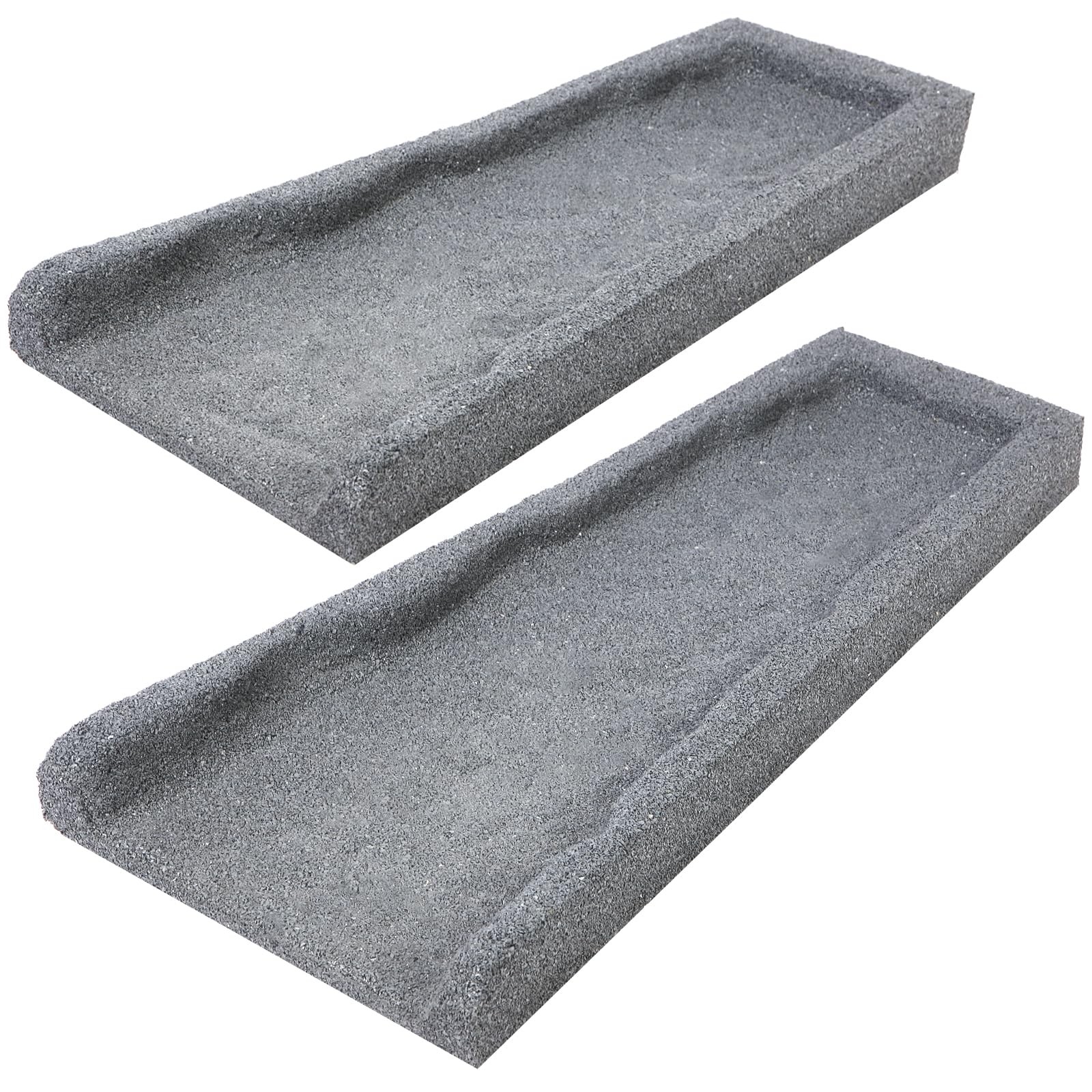 Sekcen 2 Pack Rubber Downspout Splash Block Rain Gutter Down Spout Drain Gray