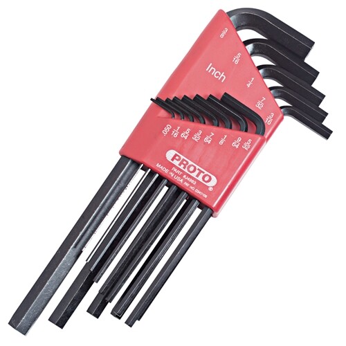 Proto J4983 13-Piece Blaxide Oxide Long Arm Hex Key Set with Plastic Holder