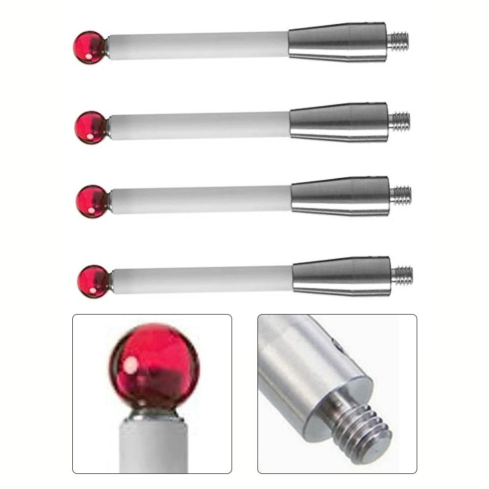 4Pcs For Renishaw A-5000-3709 CMM Probe Stylus 50mm-Ceramic Stem – 6mm Ball NEW