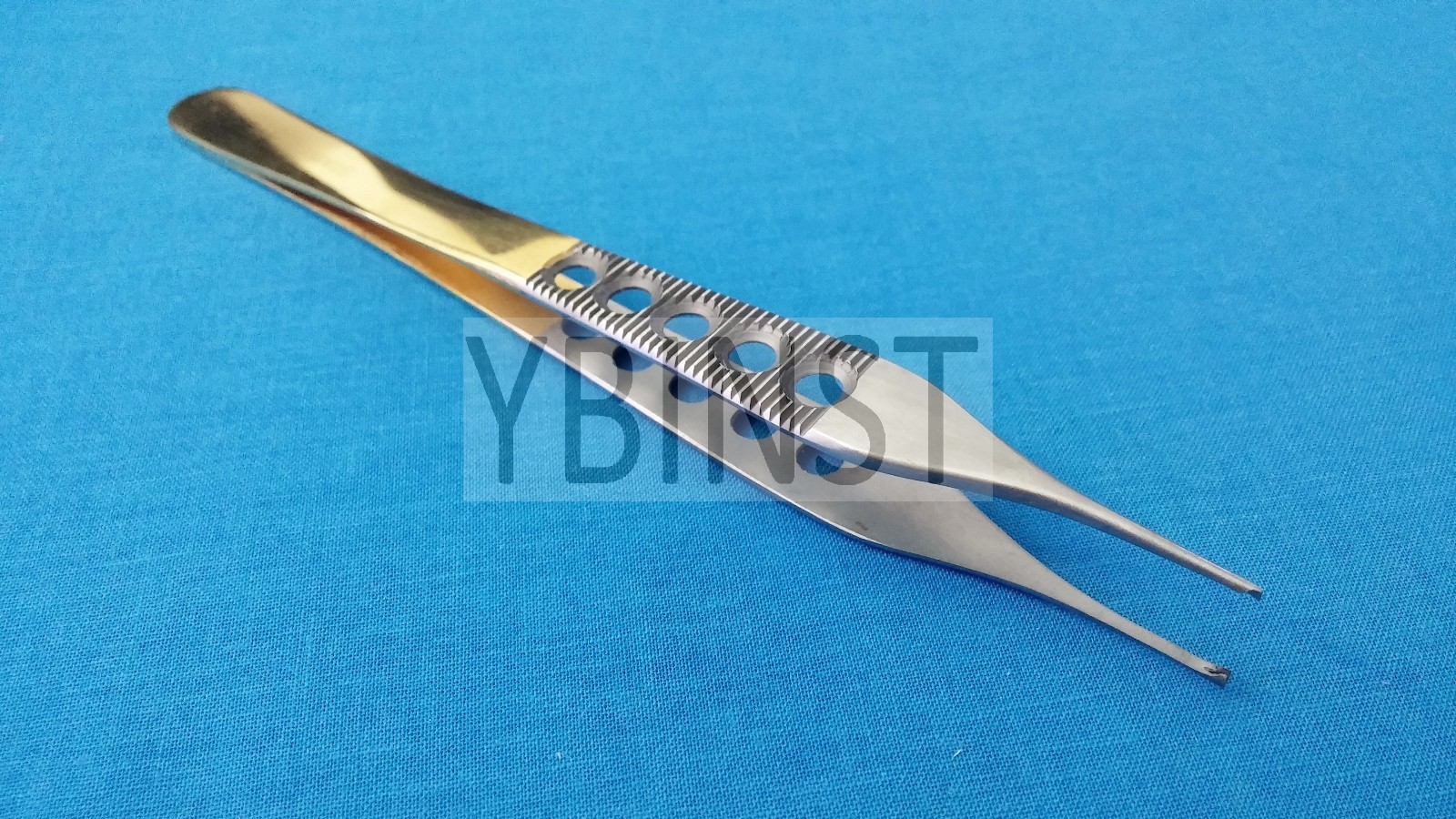 3 PCS ADSON DRESSING +BROWN+TISSUE PLASTIC SURGERY FORCEPS 6″ GOLD HANDLE
