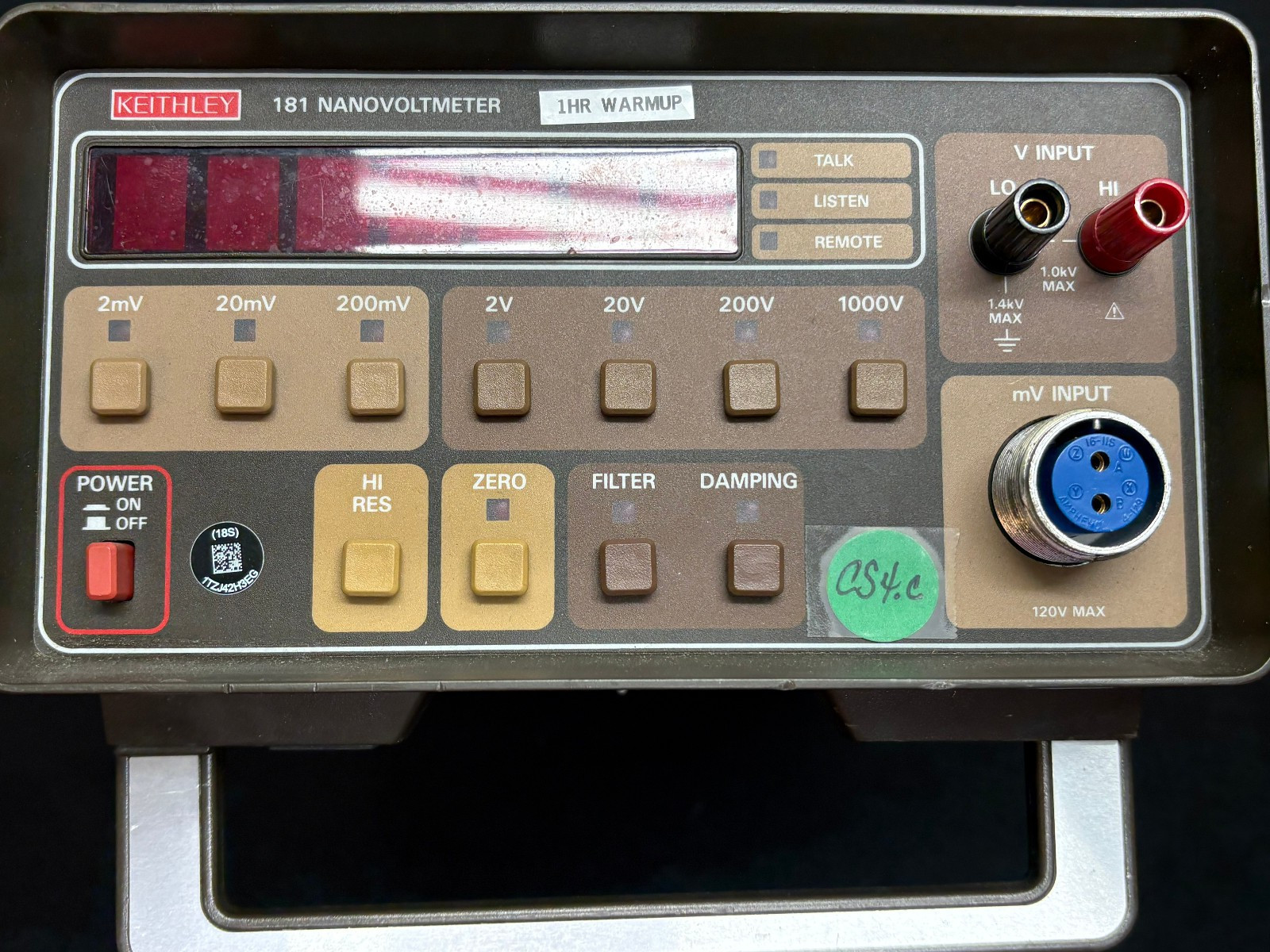 Keithley 181 Nanovoltmeter Sensitive DC Voltmeter Functional