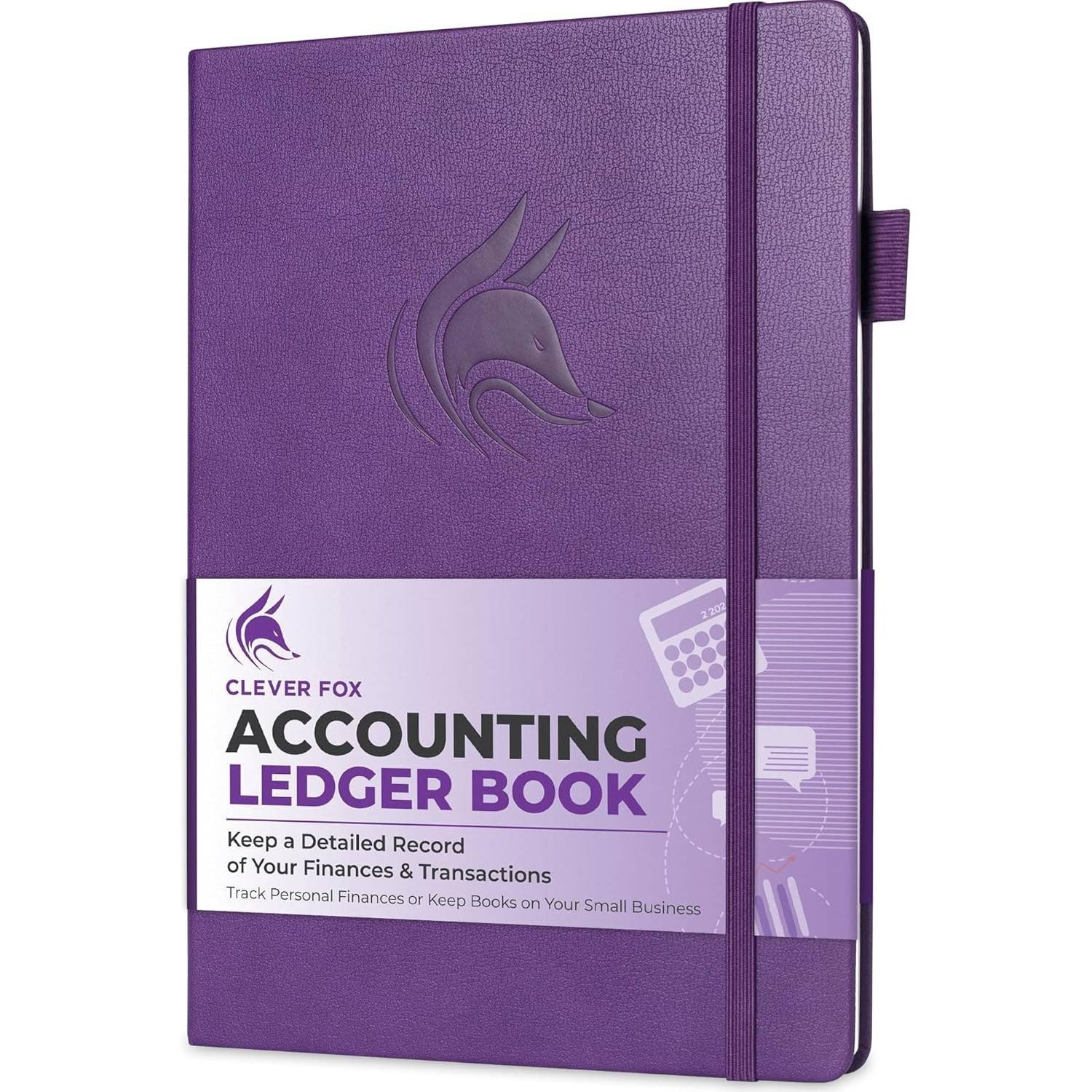 Clever Fox Accounting Ledger Book Purple Accounting Book