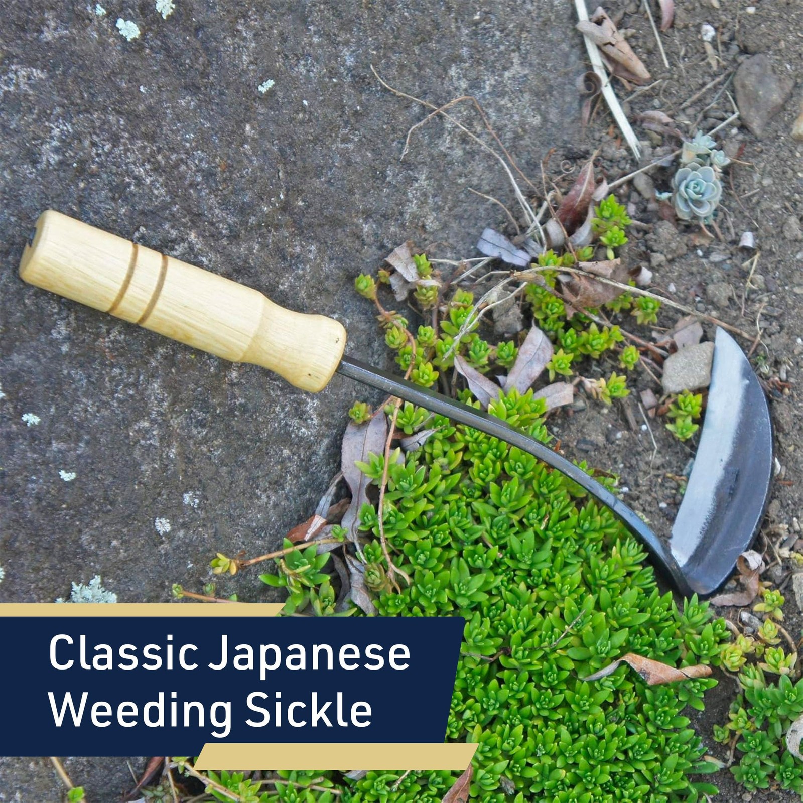 Kings County Tools Japanese Made Weeding Sickle Sharp 4 Drop Forged Steel For