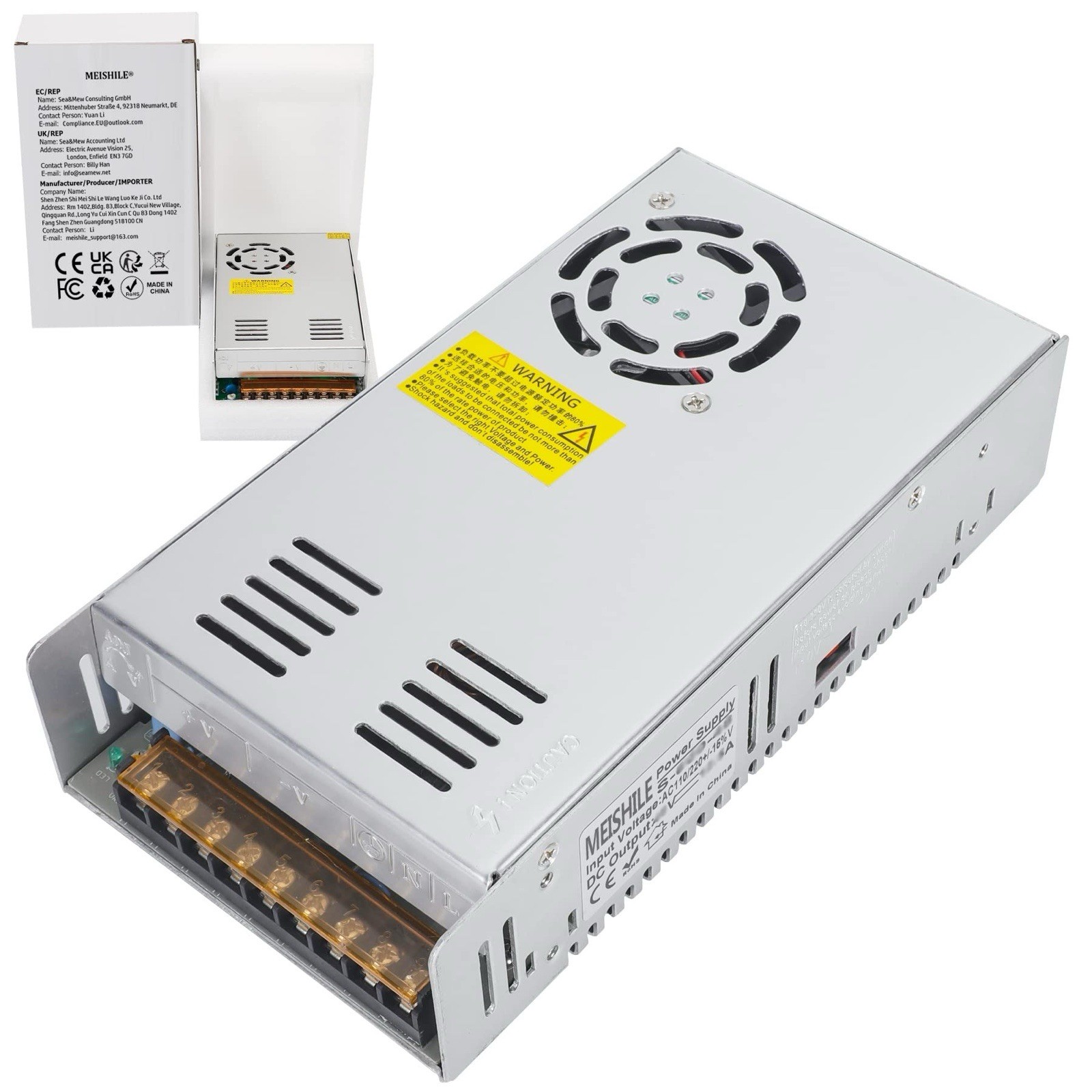 Meishile 600W LED & Motor 60V 10A DC Power Supply PSU 110v/220v S-600-60