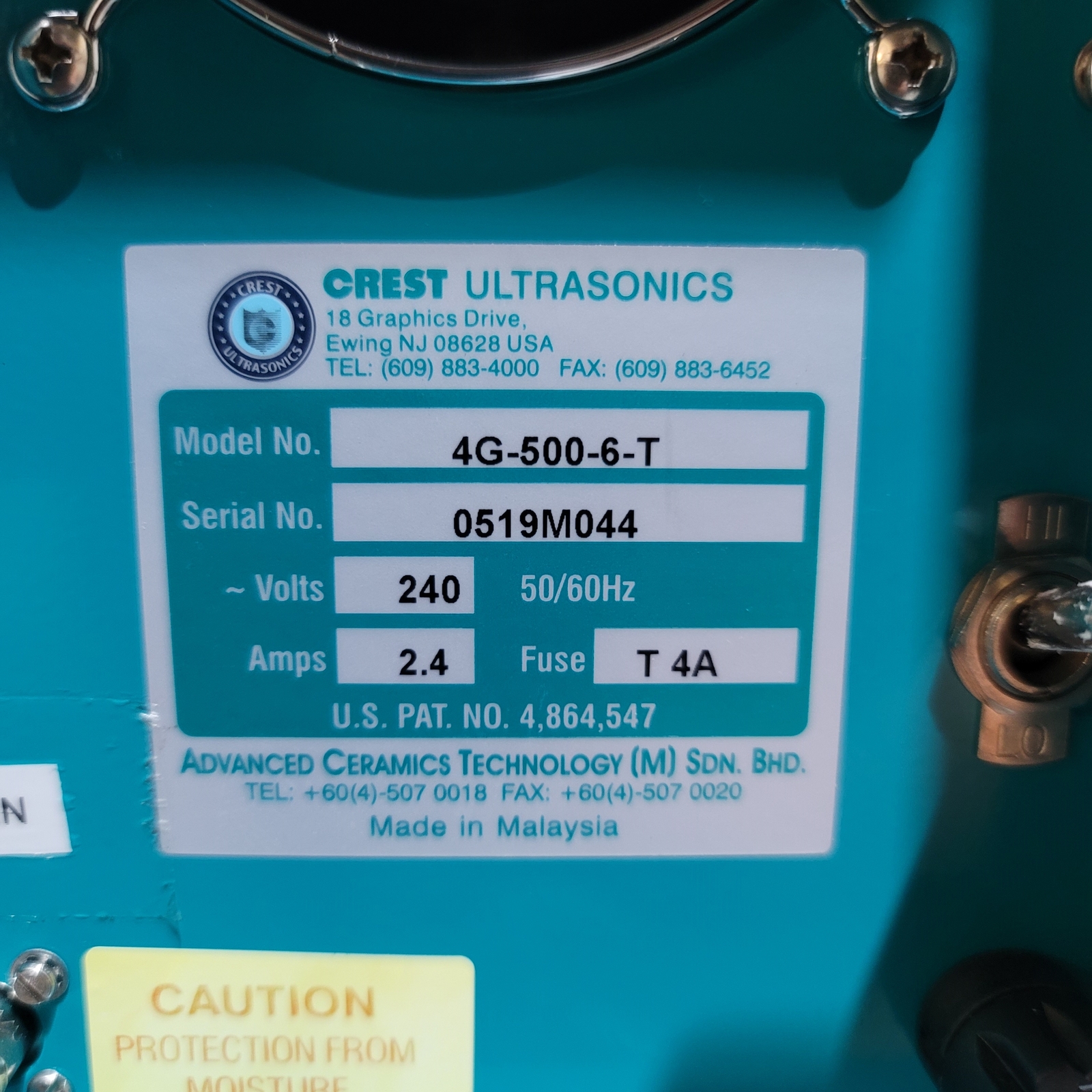 Crest 4HT-1826-18-SP Ultrasonic Cleaning Tank 1500W 40kHz 33Gal 18″ x 26″ x 18″