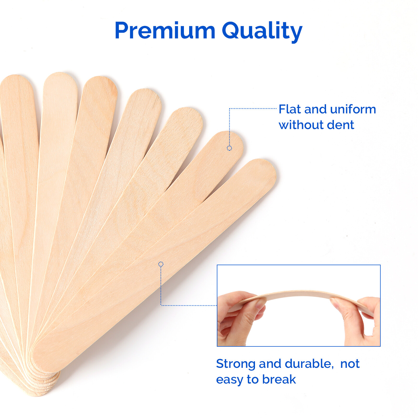 JMU Tongue Depressors Non-sterile 6″ Senior Tongue Blades Wood (Choosing Qty)