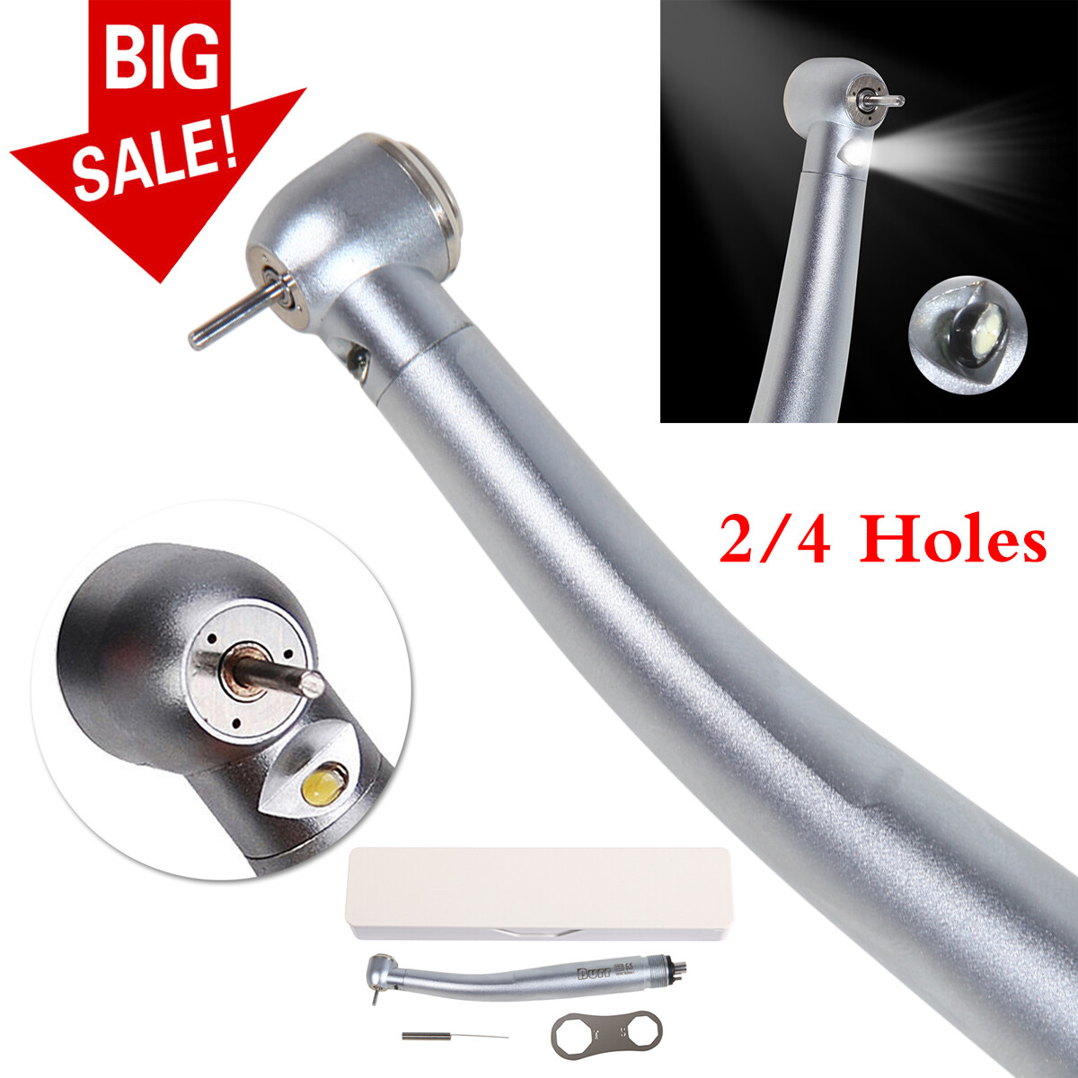 KaVo Style Dental LED E-generator Fiber Optic High Speed Handpiece 4Holes