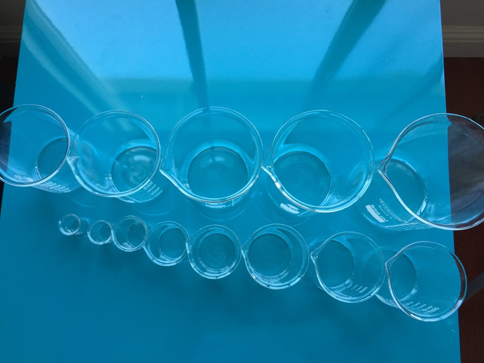 lab Beaker Borosilicate Glass Set of 13 Beakers 5mL – 800 mL new