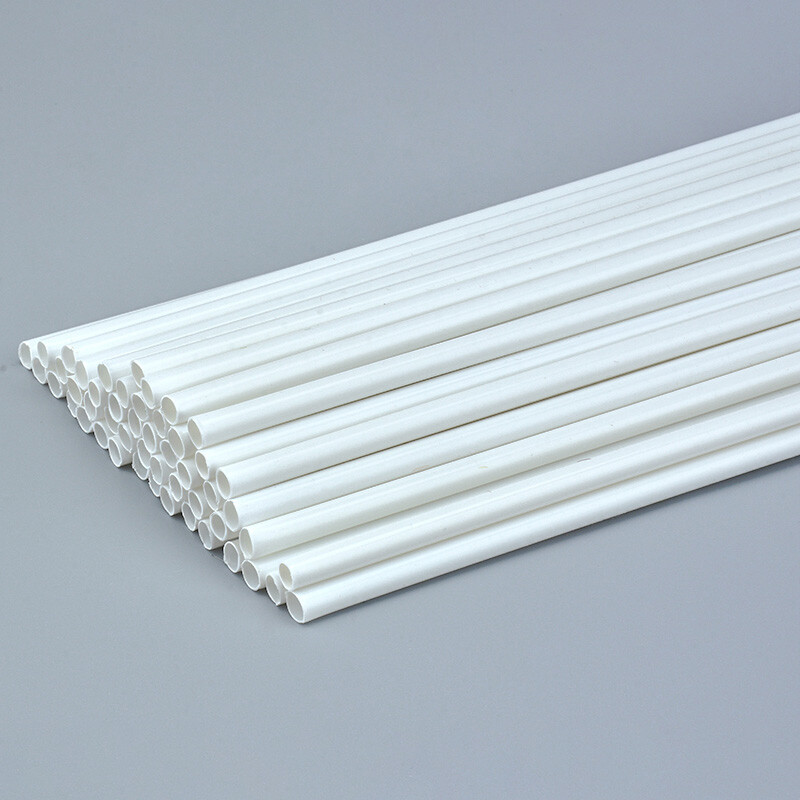 White ABS Round Hollow Tube 2mm-8mm Styrene Plastic Pipe DIY Model Crafts 250mm