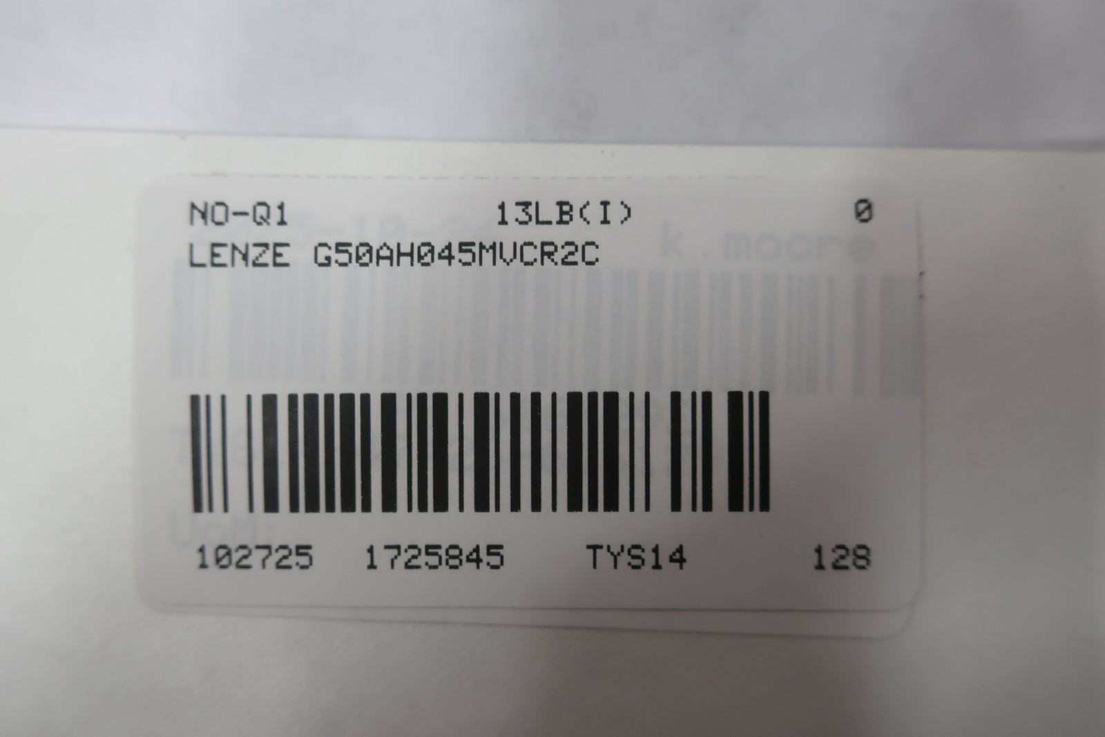 Lenze G50AH045MVCR2C Gearmotor 460v-ac 0.12kw 3ph 1.735rpm