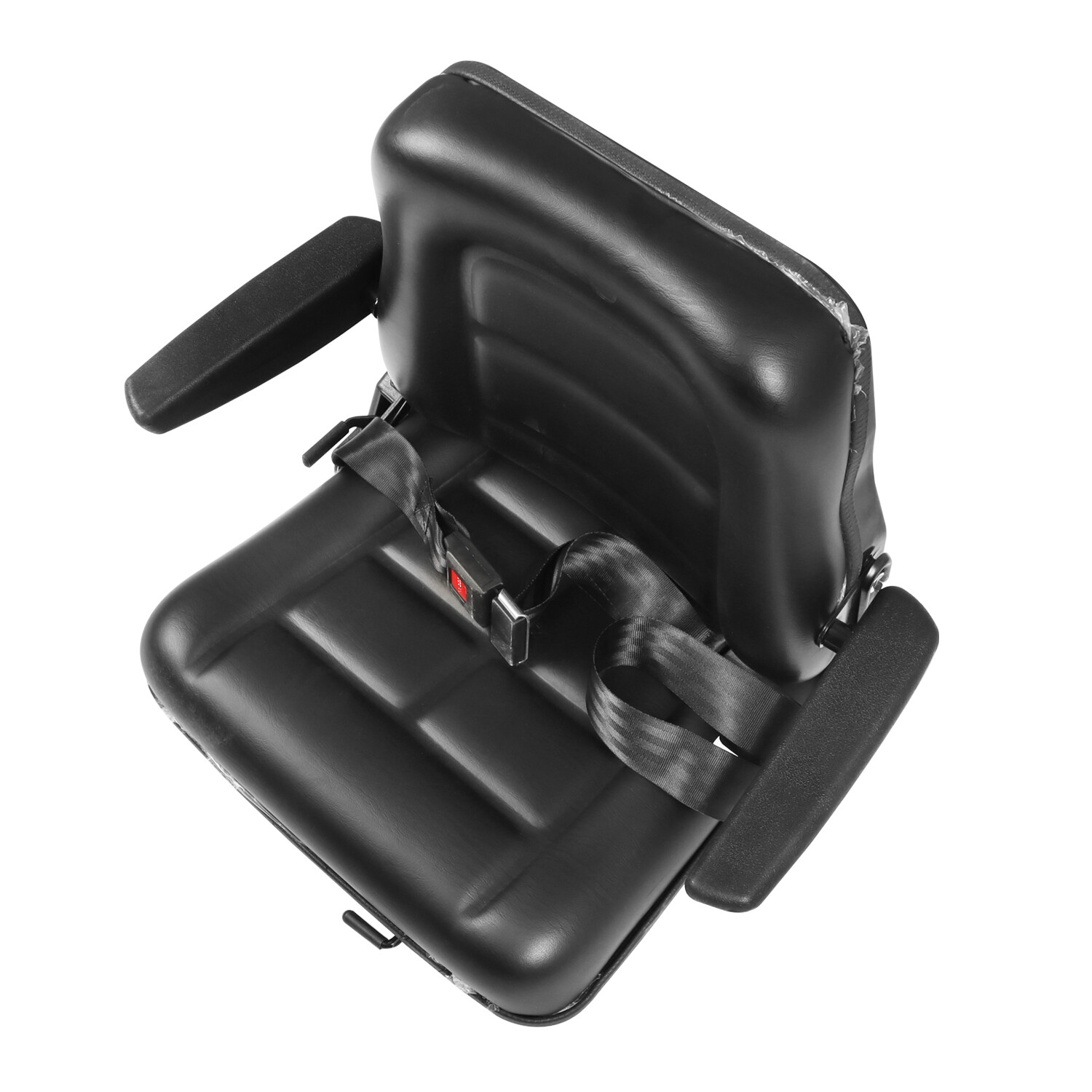 Adjustable Backrest Tractor Seat w/Safety Belt & Armrest Universal Forklift Seat