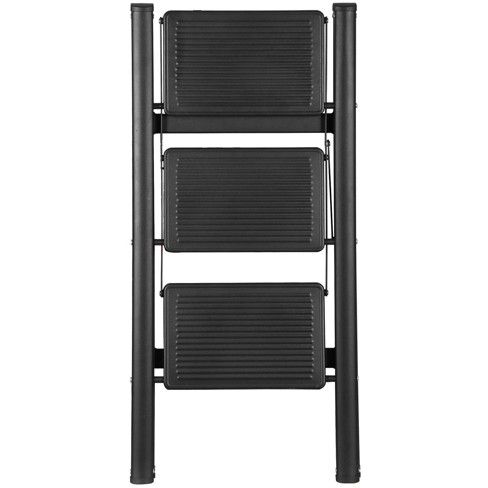 Step Ladder 3 Step Folding Step Stool 330 Lbs for Home Tall Kitchen/Closet Black