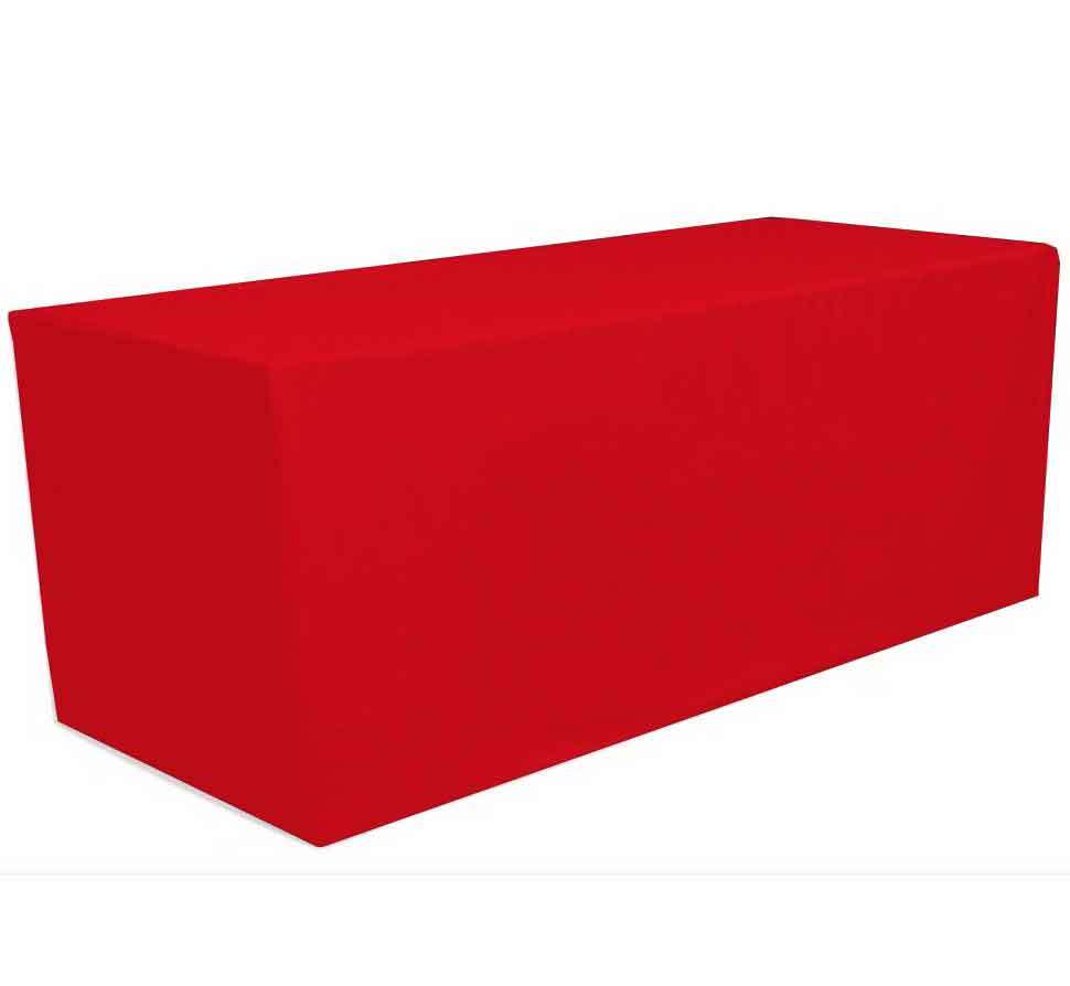 4′ ft. x 2.5′ ft. Fitted Polyester Tablecloth Table Cover Wedding Banquet Red