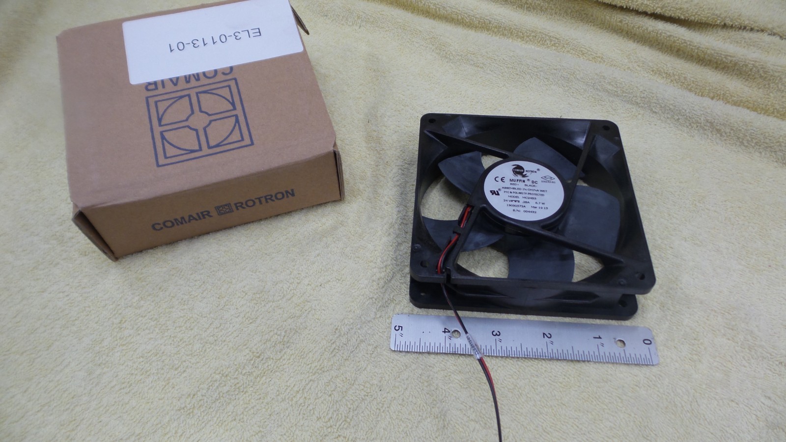 Comair Rotron MC24B3, 19030572A, 120mm, 24VDC, Brushless Fan, .28A, 6.7W, M11