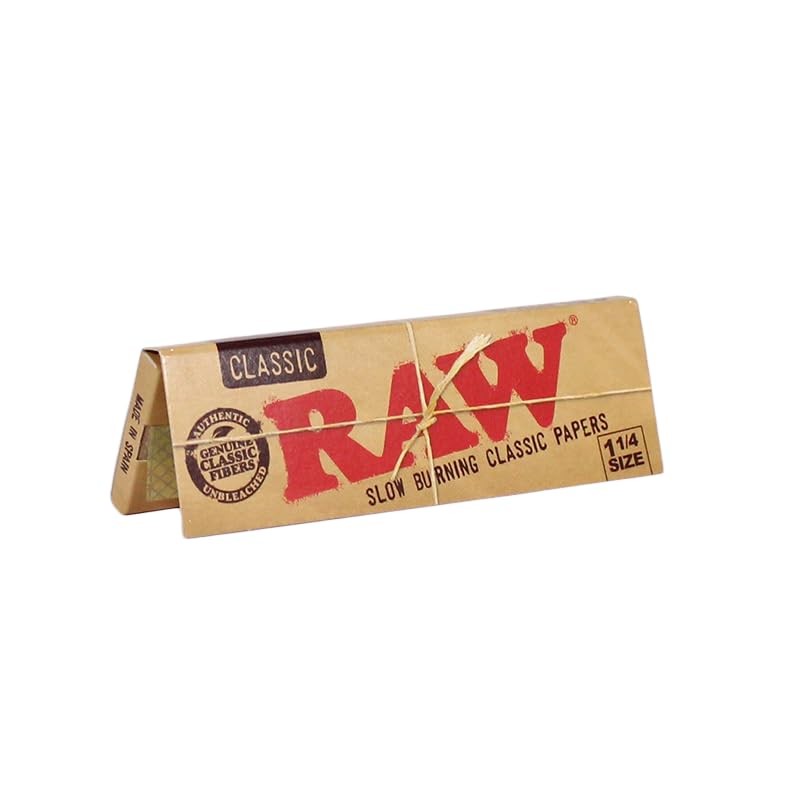 Raw Unrefined Classic 1.25 1 1/4 Size Cigarette 50 Count (Pack of 4), Yellow
