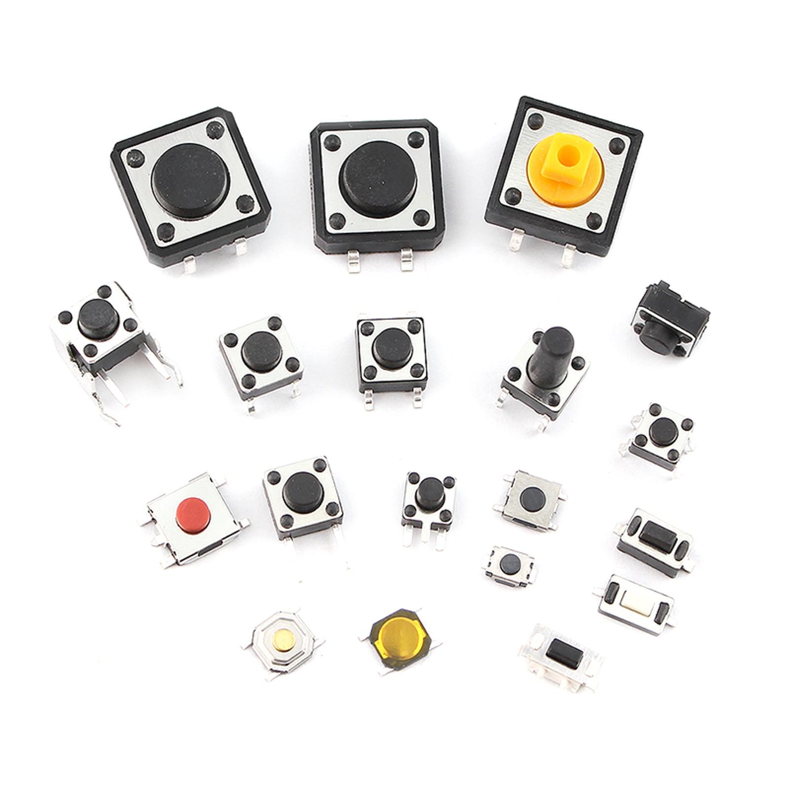 25-Type Micro Switch Push Tact Button ON/OFF Touch Button Switch Assortment Kit