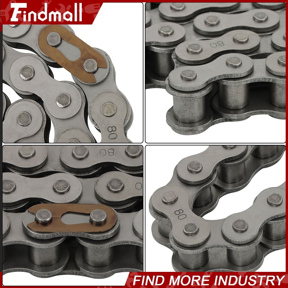 Findmall #80 Roller Chain x 10 feet + Free Connecting Links 1 connector