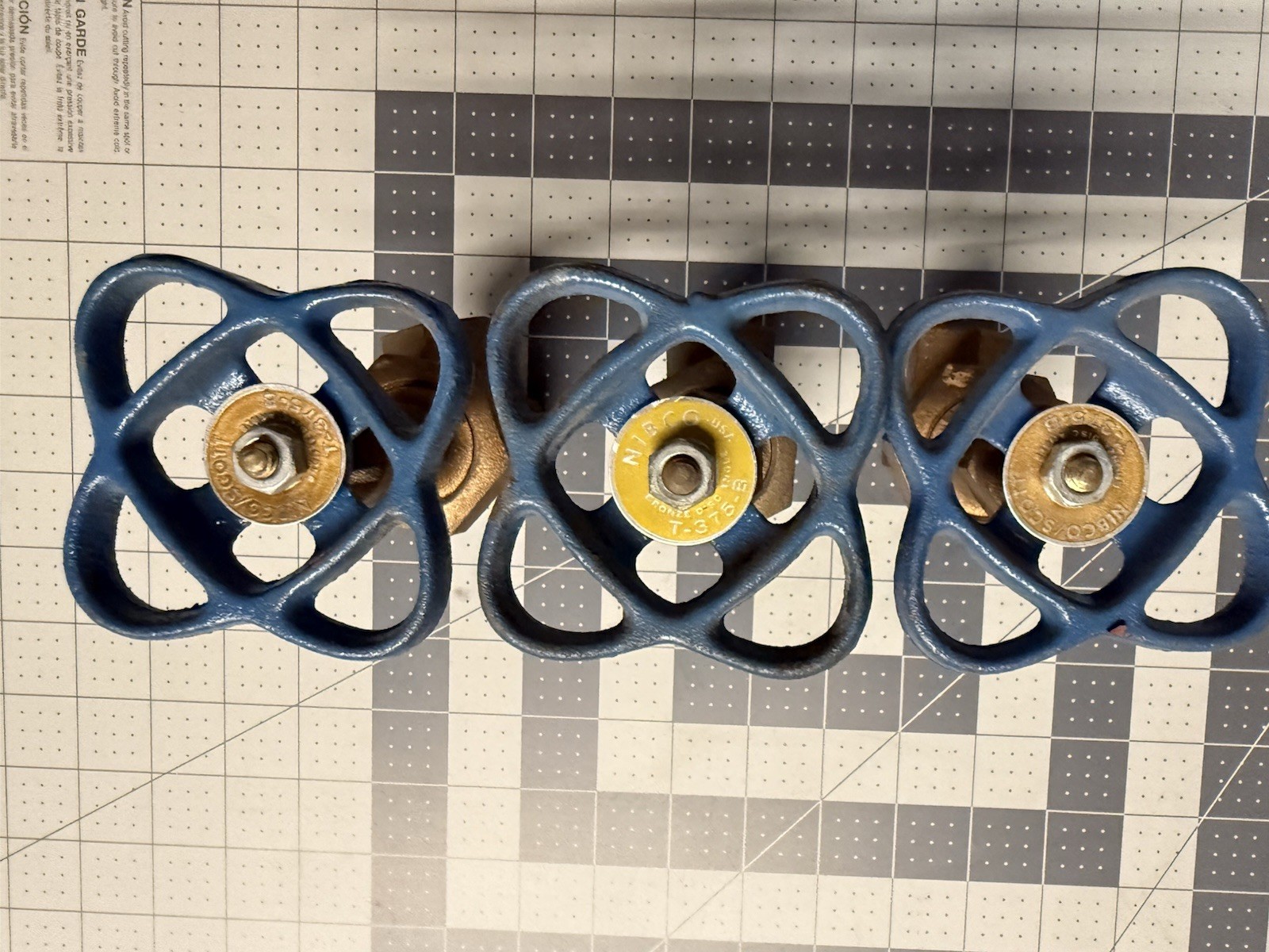 NIBCO (NIBCO/SCOTT) T-375-B ½” Class 300 bronze angle valves (lot of 3)