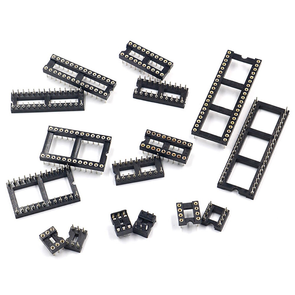 DIL IC Sockets Integrated Circuit Socket DIP Holder 6/8/14/16/18/20/24/28/40 Pin