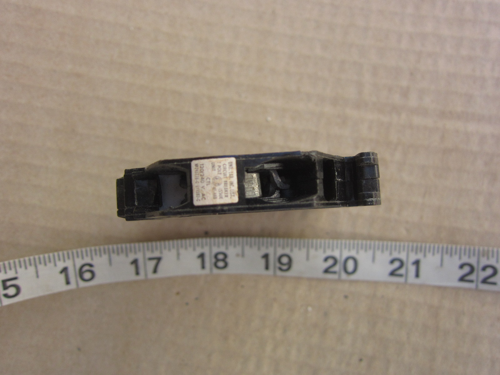 GE General Electric THQP115 1P 15A 120V Thin Circuit Breaker, Used