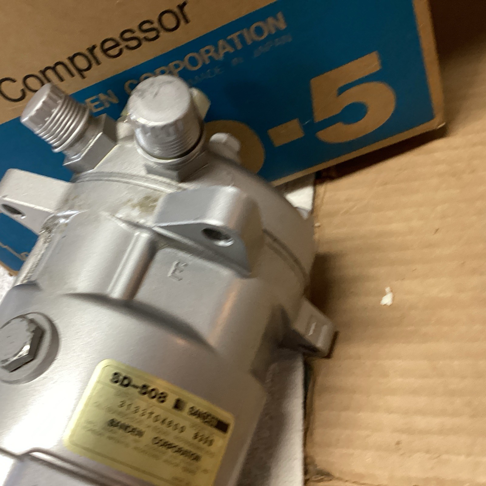 Genuine Sanden SD-5 Compressor, w/ 2 Groove Clutch – New Model 8390