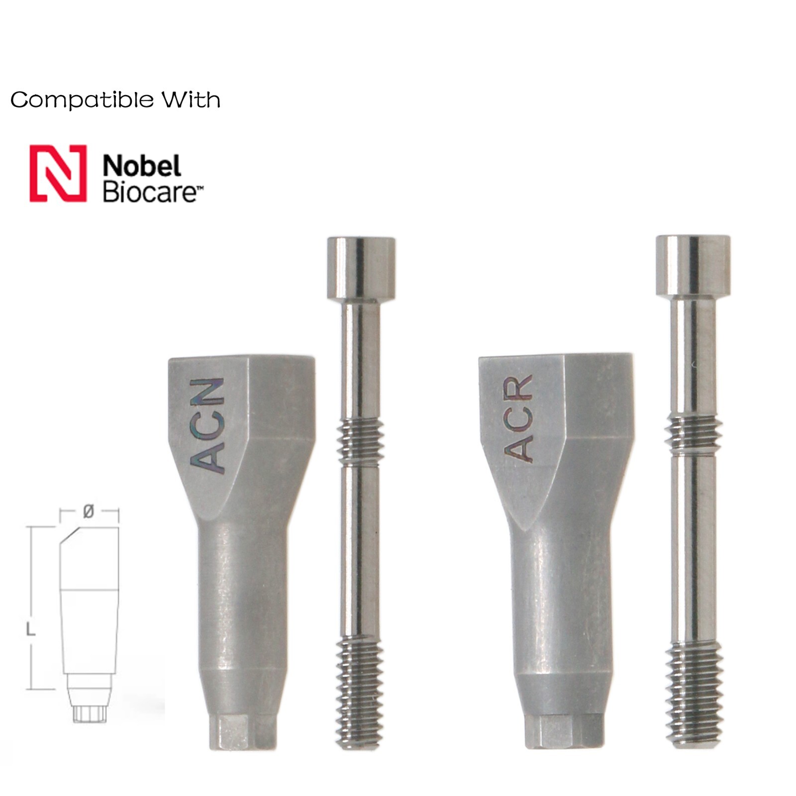 Locator/Healing Cap Abutment Transfer lab Analog for NobelBiocare NP/RP Hex Plat