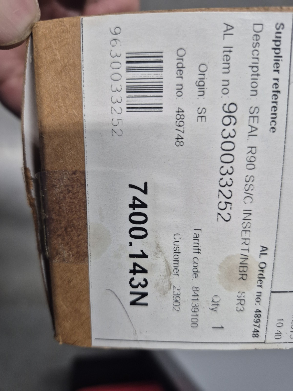 Alfa Laval Single Shaft Mechanical Seal 9630033252, 100245 ,100249