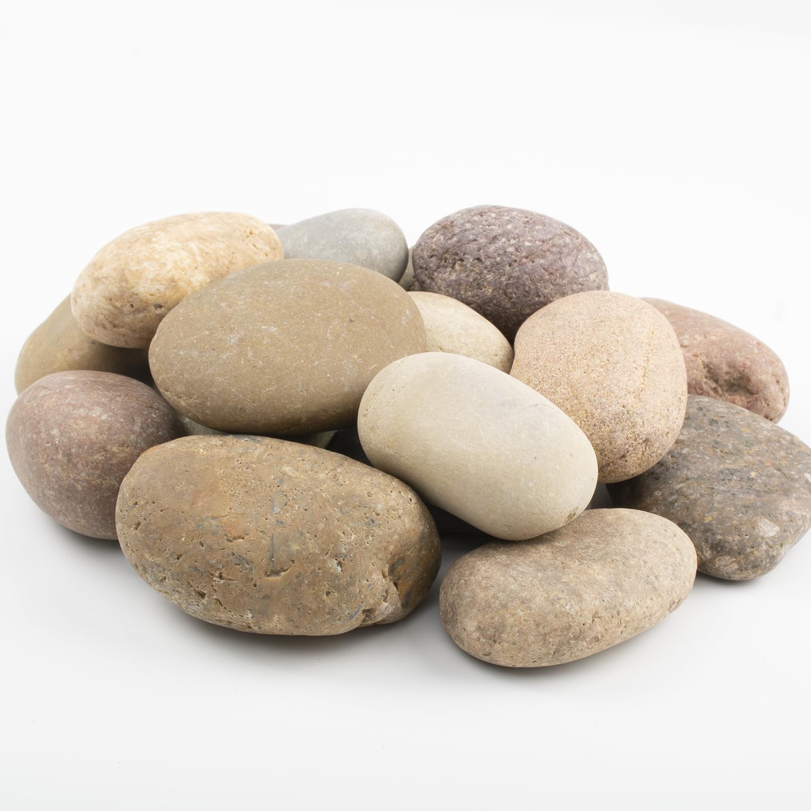 Natural River Rocks 40 LBS Unpolished Decorative Pebbles for Gardens &