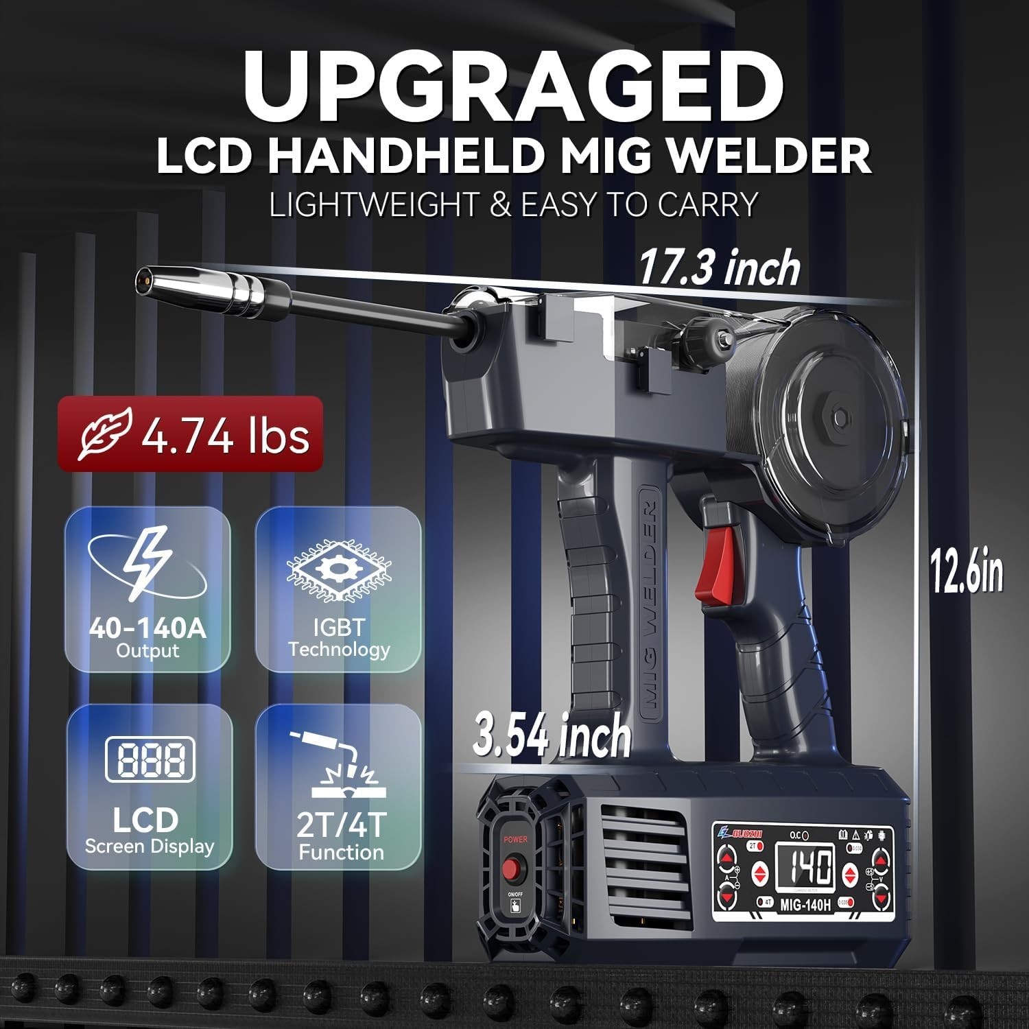 Handheld Flux Core MIG Welder 110V, 140A Portable Welding Machine,Inverter Wire