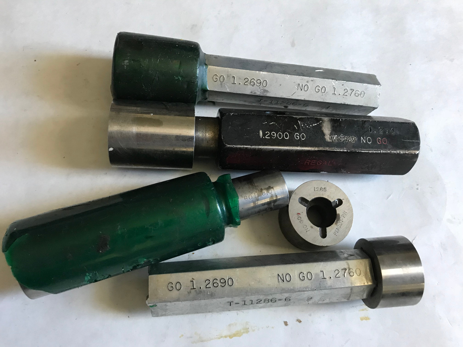 lot 3 THE PIPE MACHINERY GO NO GO PLUG GAGE 1.2690 1.2900 1.2760 1.265 1.2810,AD