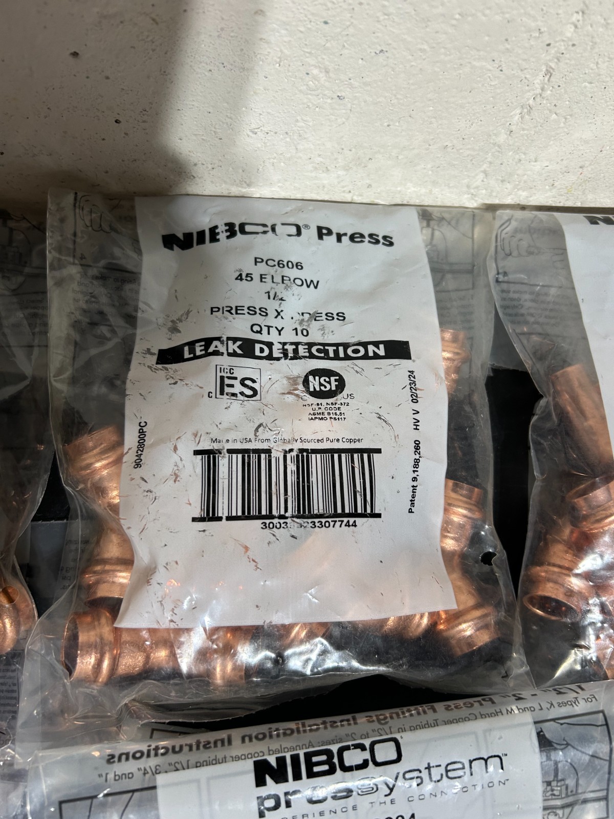 NIBCO VIEGA PROPRESS 1/2″ COPPER FITTINGS QTY (120) NIB *USA+GER*