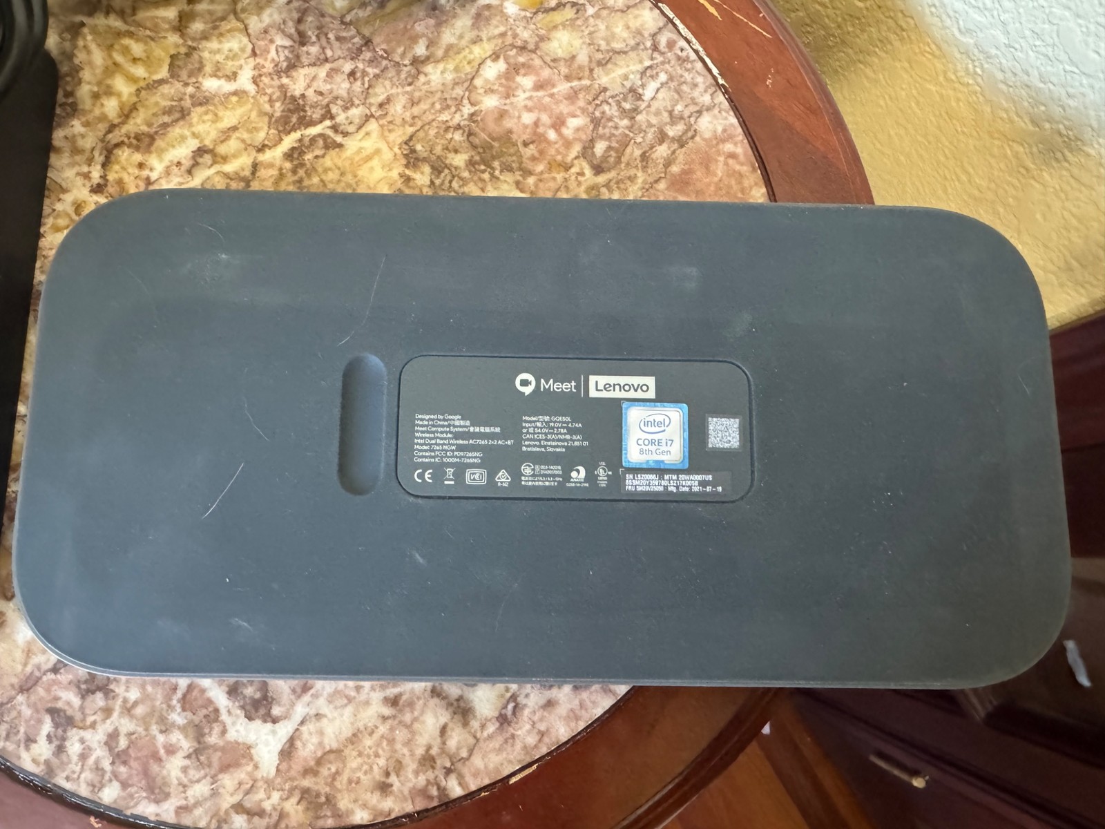 Lenovo Meet GQE50L Compute System Intel Core i7 8th Gen. in Graphite