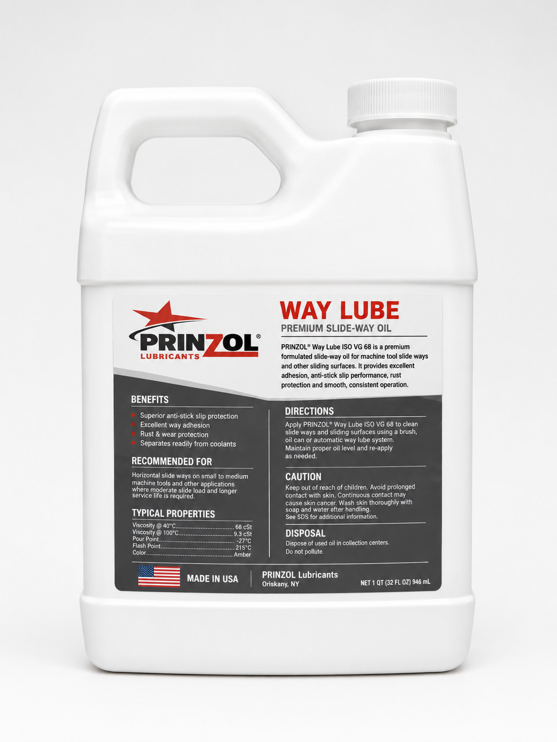 PRINZOL – WAY OIL 68 (1 Qt) (Bridgeport, HAAS, Hardinge & Others) #2 Equivalent