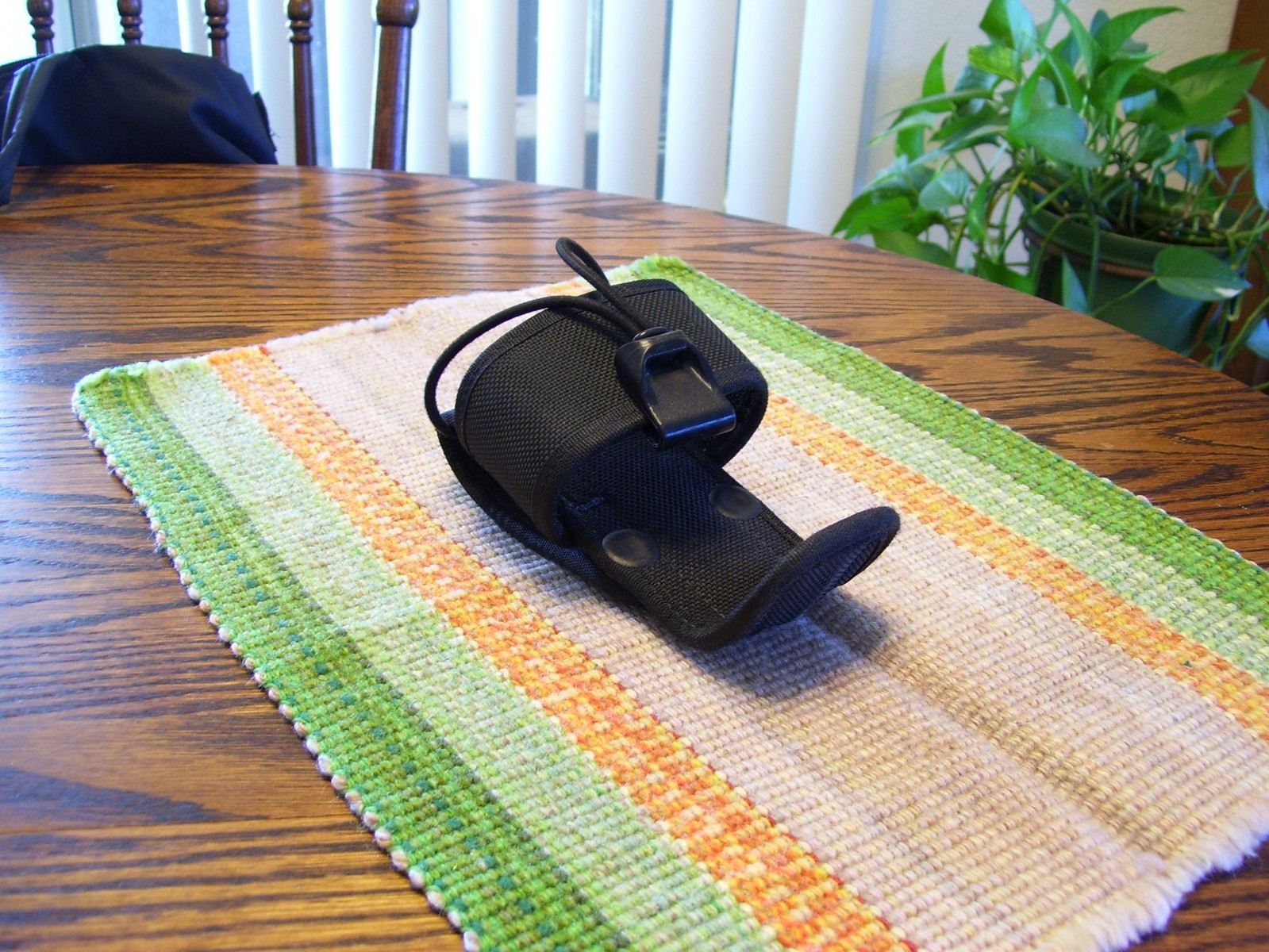 Bianchi AccuMold Black Ballistic Nylon Universal Handheld Radio Holder Holster