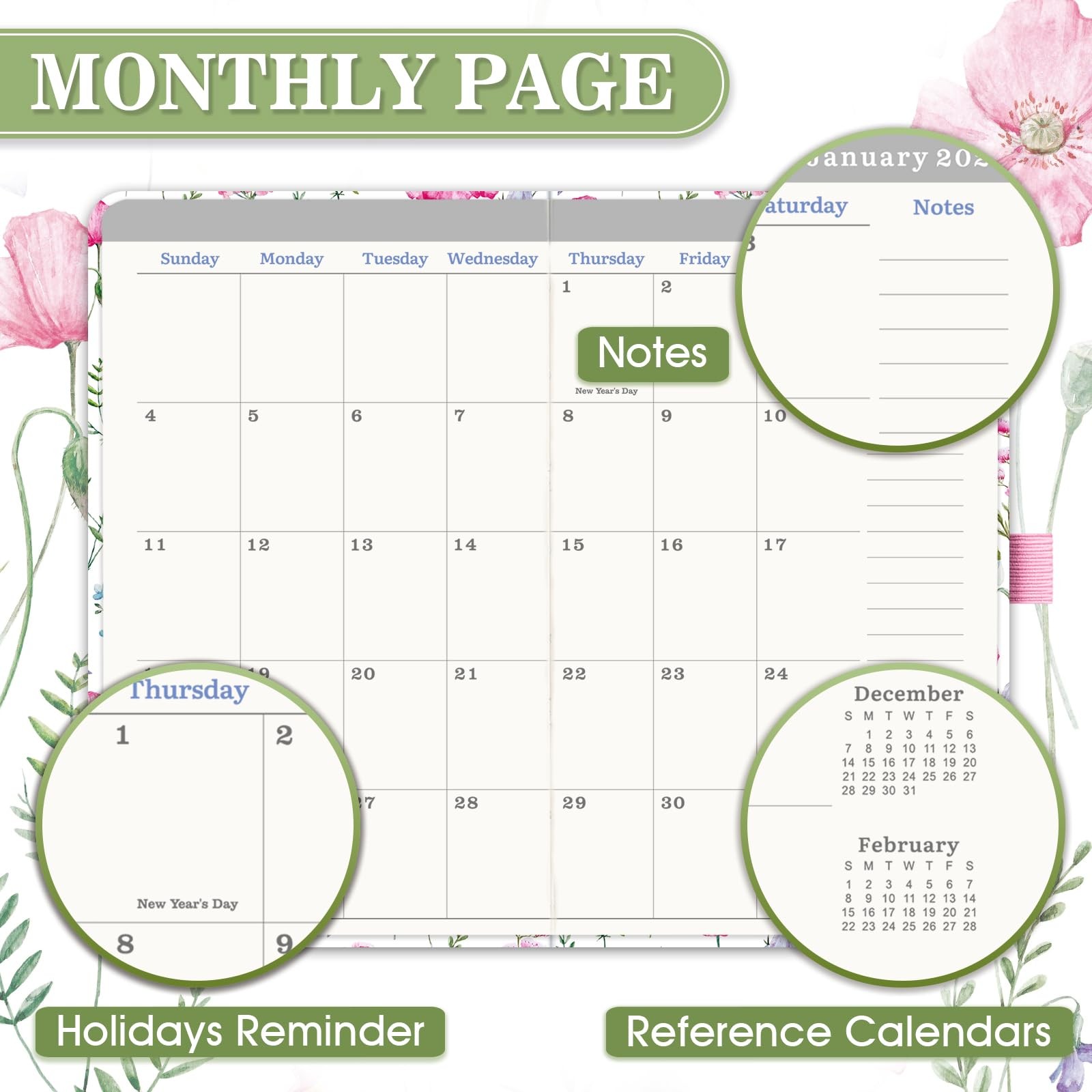 Pocket Calendar 2026-2028 – 3 Year Monthly Planner 2026-2028, January 2026 – …