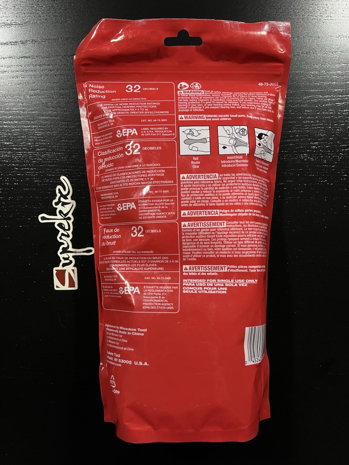 Milwaukee Red Disposable Earplugs 100-Pack 32 dB Noise Reduction Rate 48-73-3005