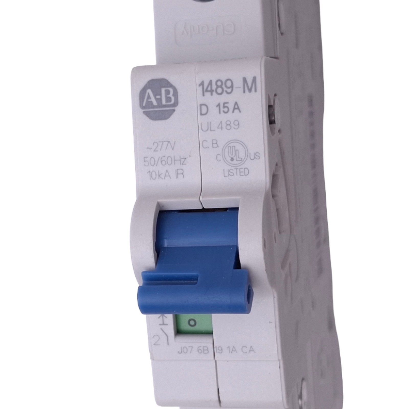 Allen Bradley 1489-M1D150 Circuit Breaker, 1-Pole 15A, 277VAC Max, DIN Rail