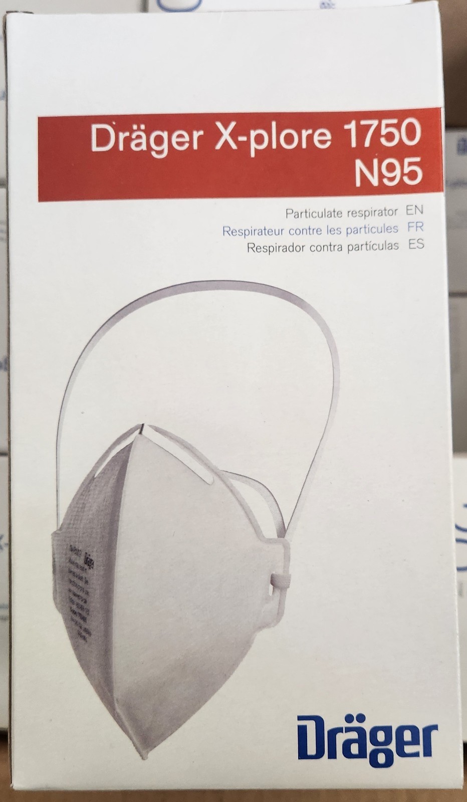 Dräger X-plore 1750 N95 Respirator Masks – Factory Case of 340 (17 Boxes of 20)