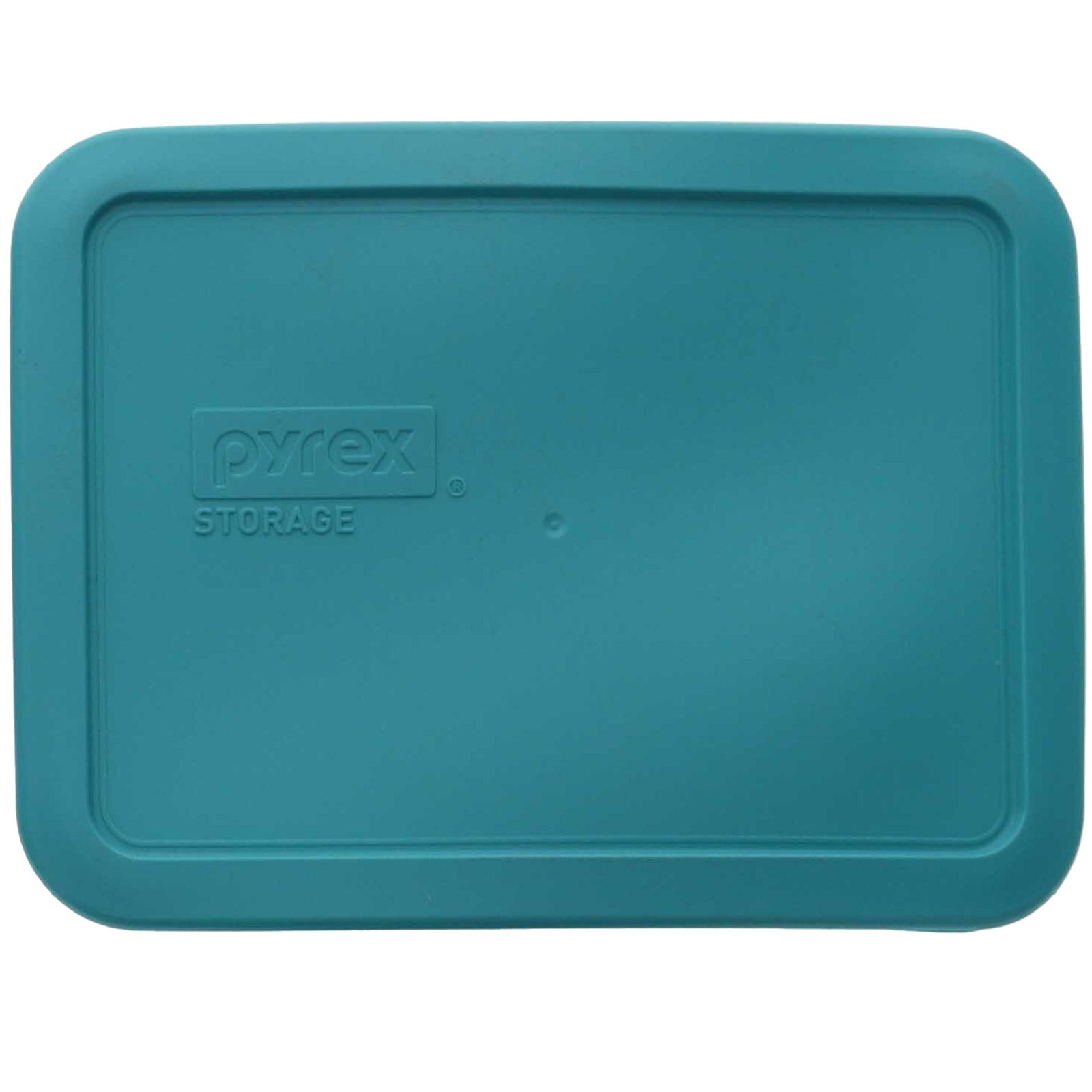 Pyrex (1) 7210 3 Cup Glass Dish & (1) 7210-PC Turquoise Lid