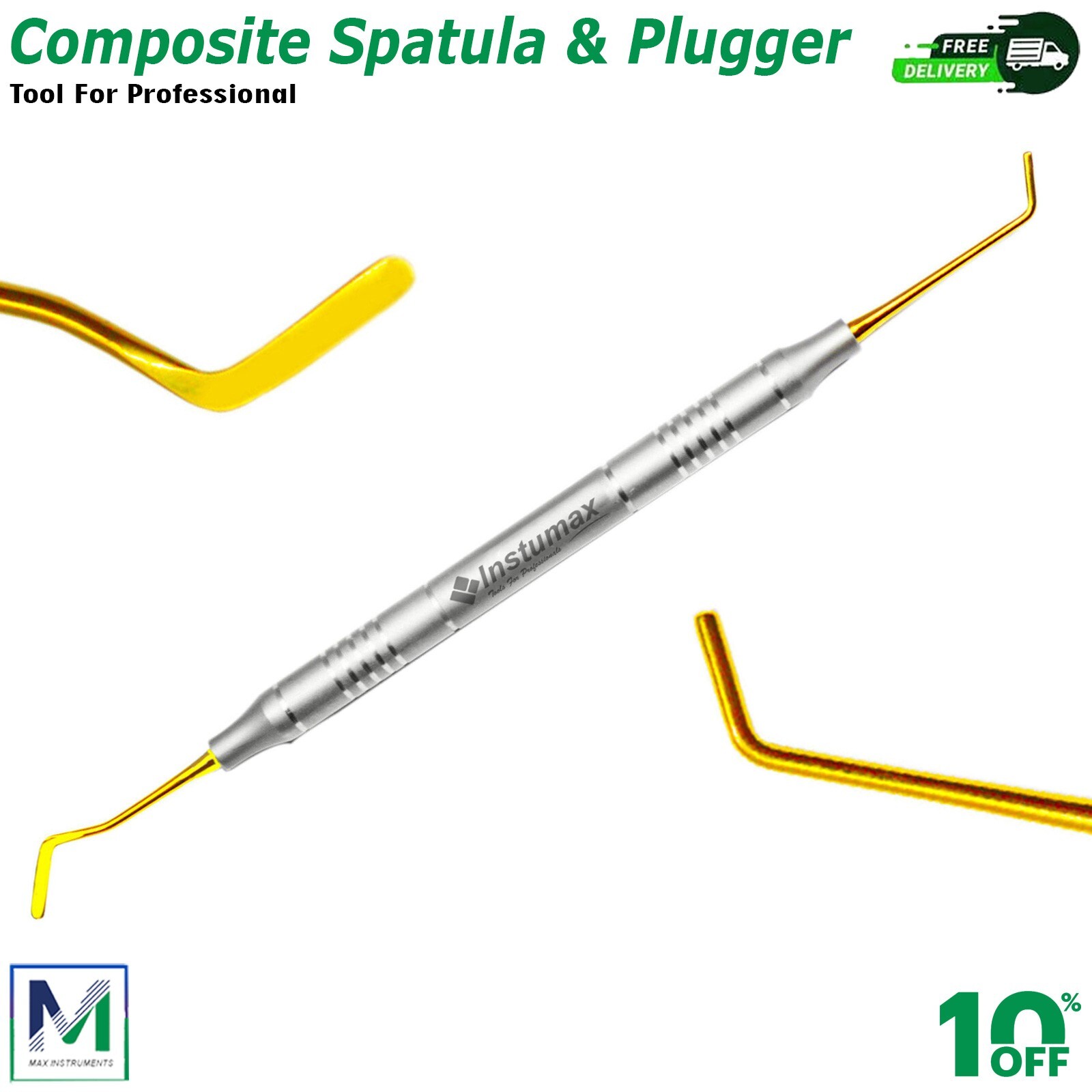 FILLING INSTRUMENTS ANTERIOR PLASTIC COMPOSITE DENTAL TITANIUM TOOLS *SET OF 2*