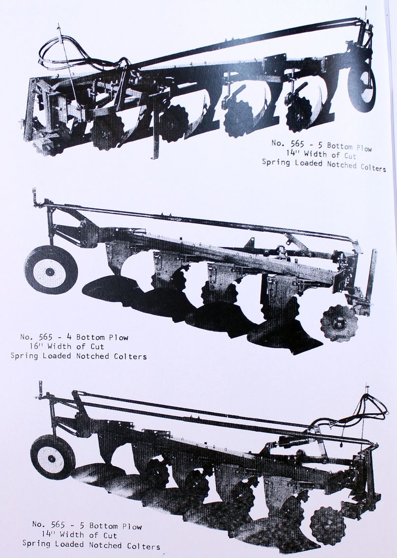 Oliver 565 566 568 Semi-Mounted Plows Owners Operators Manual Parts Catalog