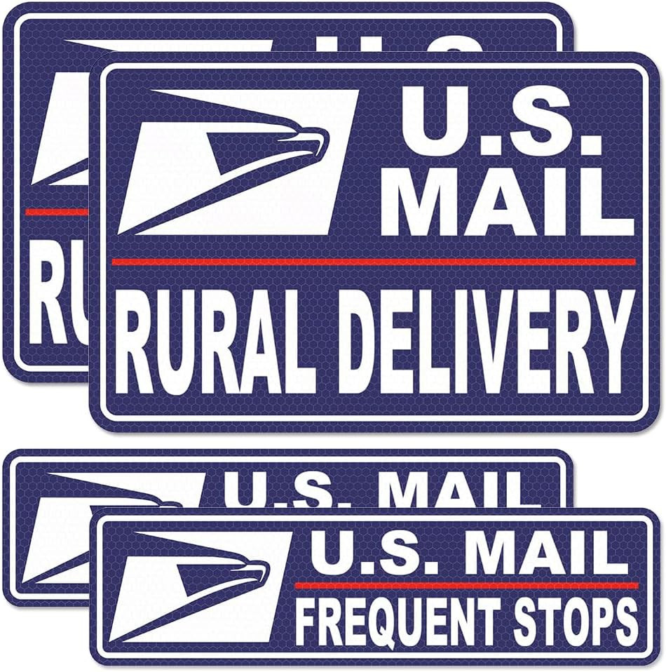 Car Magnets Postal,Heavy Duty U.S. Reflective Mail Delivery Driver Magnetic Sign