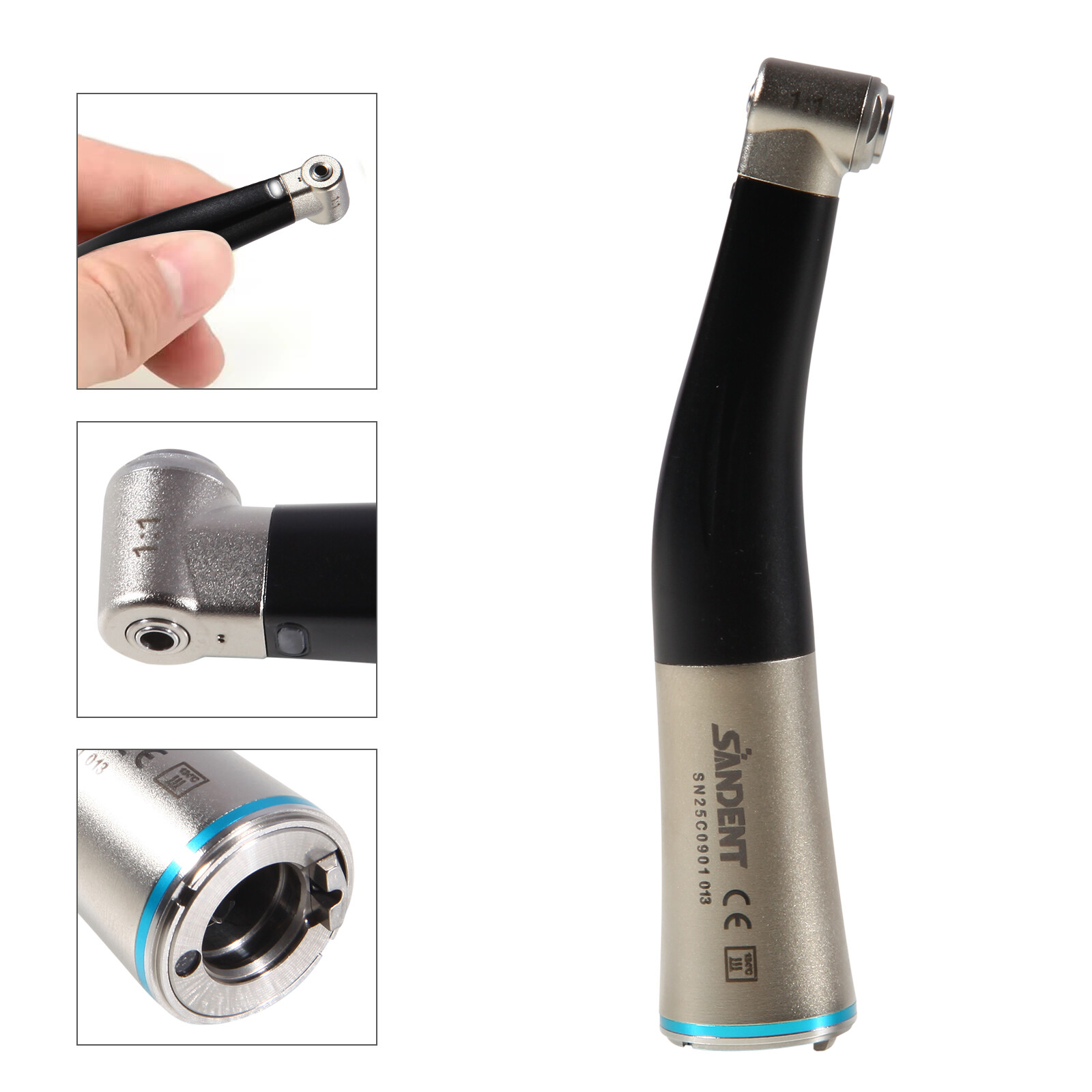 1-5* NSK Style Dental Fiber Optic 1:1 Contra Angle Handpiece Inner Push E-Type