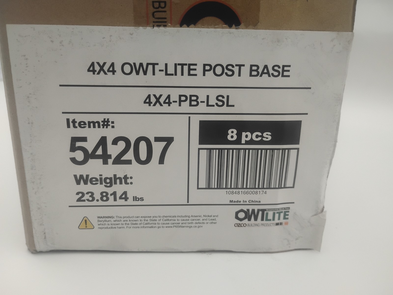 OZCO 54207 Laredo Sunset Lite 4×4 Post Base,Black, 8 pack