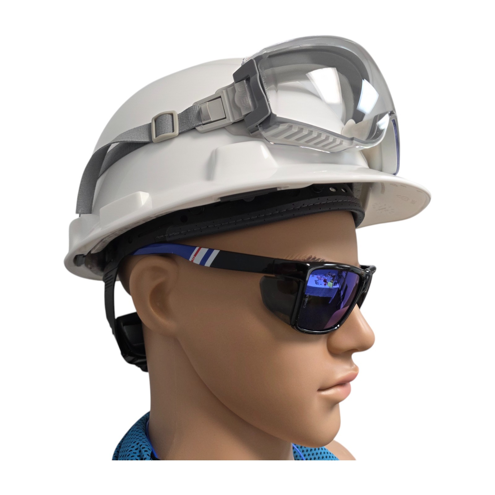SR2 Swagger Safety Glasses Blue Mirror Polarized Lenses & Soft TPR Nose Pad