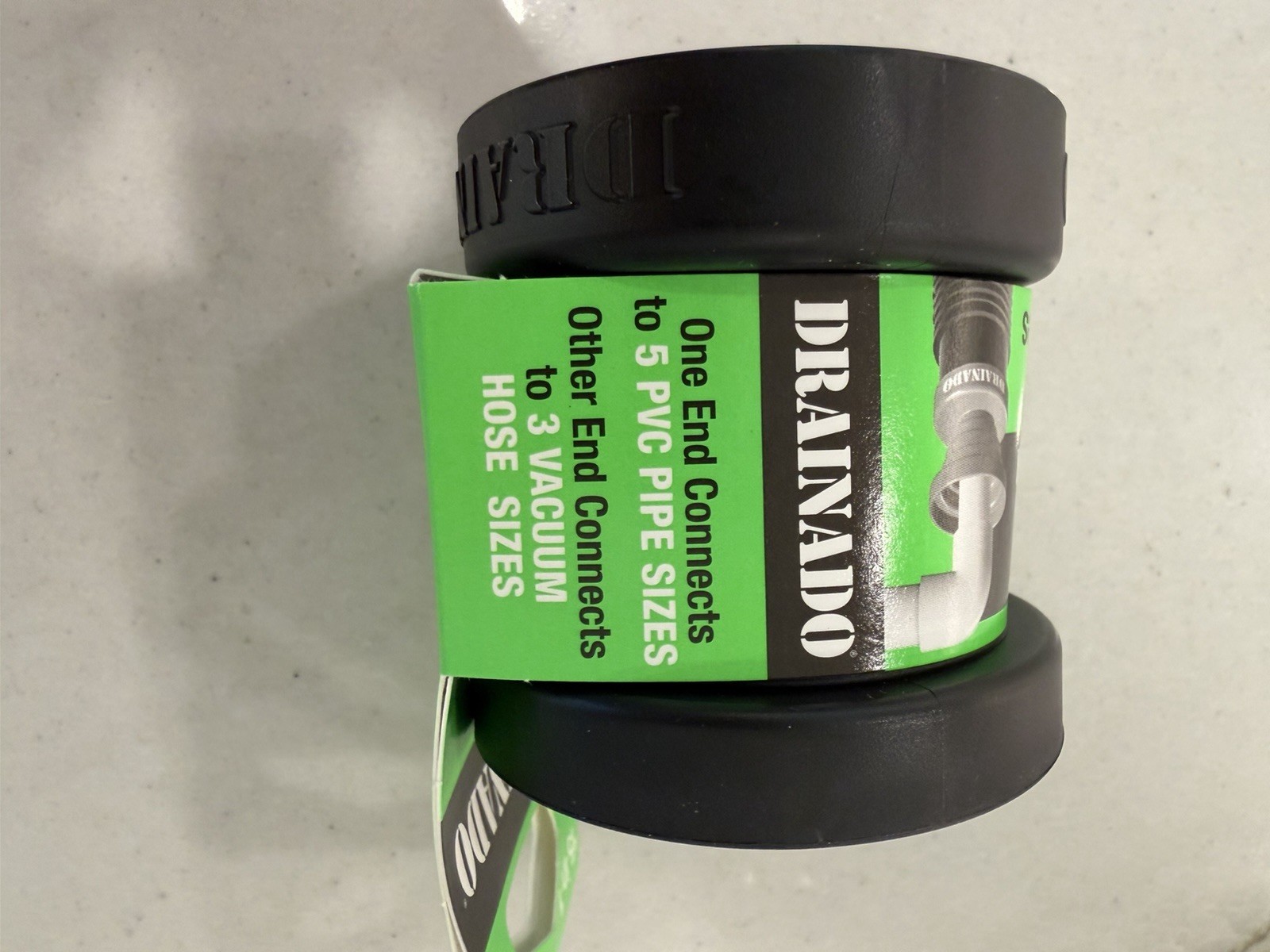 Drainado INV-01 15-in-1 Vacuum Hose to A/C PVC Condensate Drain Adapter